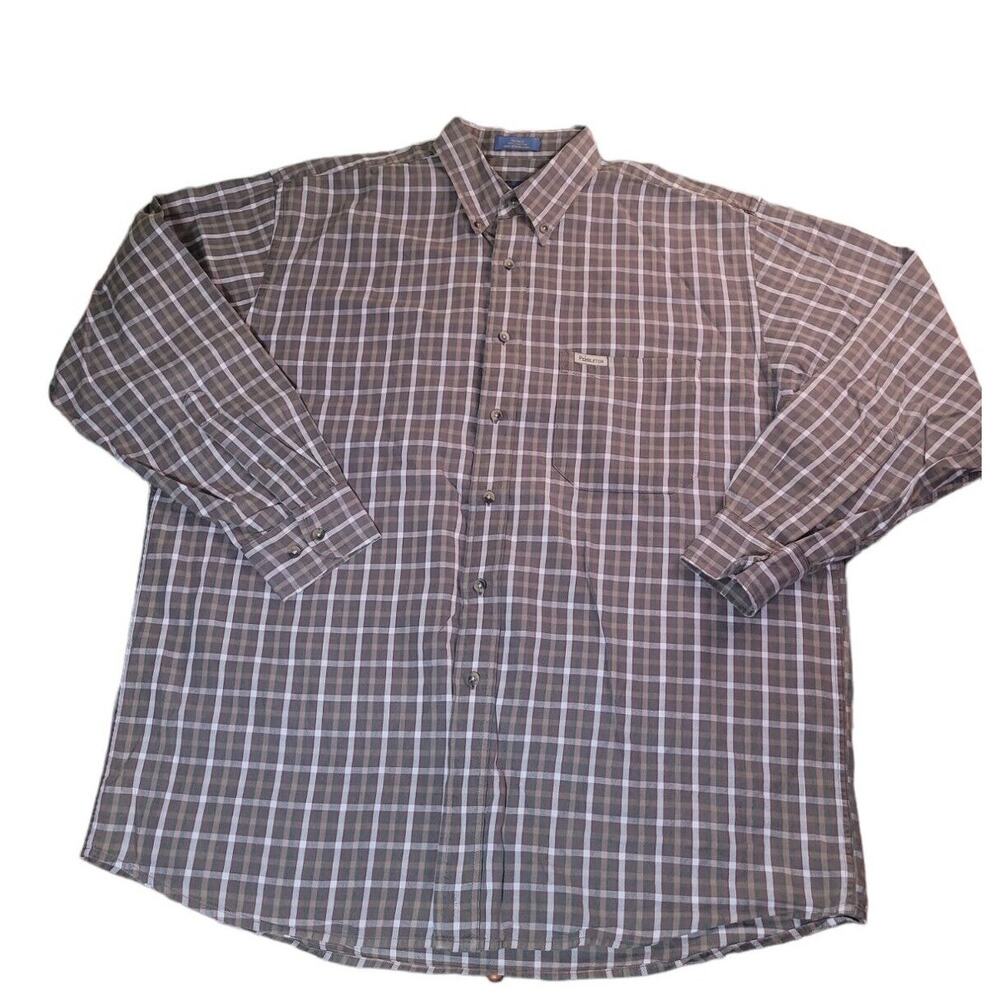 Pendleton Brown Plaid Flannel Shirt L Workwear Gorpcore Heritage EUC
